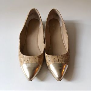 Kenneth Cole Reaction Cork Cap Toe Flats Sz 6
